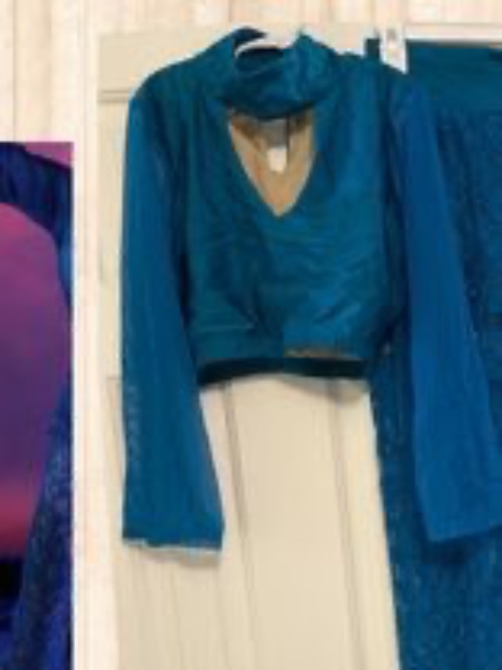teal 2 piece dance costume